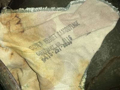 Vietnam American soldiers helmet liner and camouflage cover - Image 9
