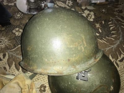 Vietnam American soldiers helmet liner and camouflage cover Military & War Antiques 12