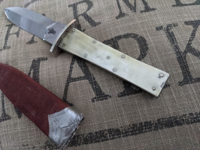 John nowill Sheffield knife lovely cow horn scales - Image 4