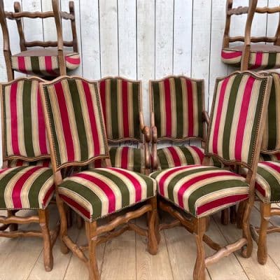 Ten French Dining Chairs dining chairs Antique Chairs 11