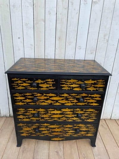 Fish Chest highly decorated Antique Chest Of Drawers 8