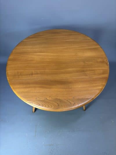 Mid Century Ercol Oval Drop Leaf Dining Table beech Antique Furniture 4
