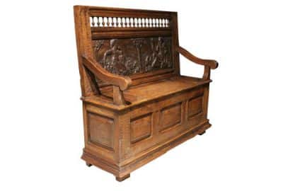 17thc Fruitwood Settle - Image 3