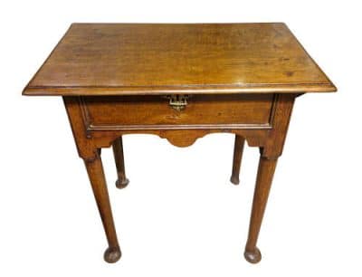18thc Small Oak Side Table - Image 4