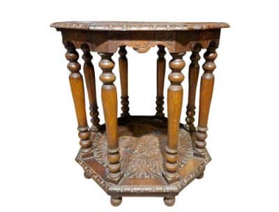 19thc Carved Oak CentreTable Antique Furniture 3