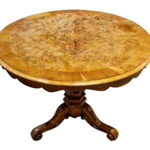 19thc Circular Walnut Centre Table Antique Furniture