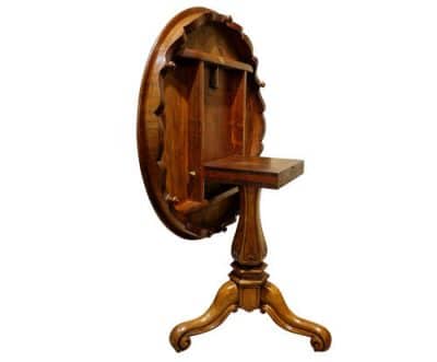19thc Circular Walnut Centre Table Antique Furniture 6