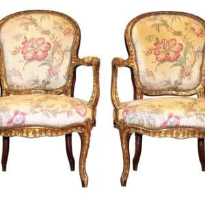19thc French Arm Chairs Antique Chairs