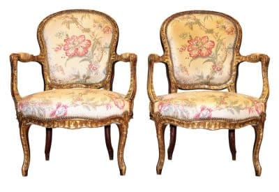19thc French Arm Chairs Antique Chairs 3