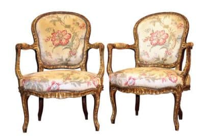 19thc French Arm Chairs Antique Chairs 4