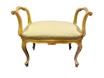 19thc French Louis XVI Carved Giltwood Stool