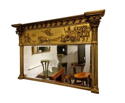 19thc Overmantel Mirror - Image 3