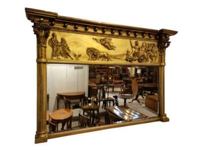 19thc Overmantel Mirror - Image 2
