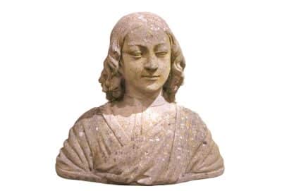 20thc Stone Garden Bust