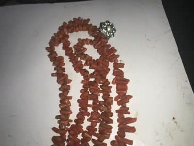 Victorian Coral 5 strand necklace - Image 2