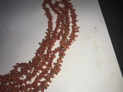 Victorian Coral 5 strand necklace Antique Jewellery 5