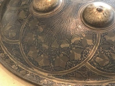 early 18th century Islamic shield large in size heavily decorated Military & War Antiques 6