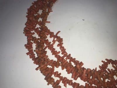 Victorian Coral 5 strand necklace Antique Jewellery 7