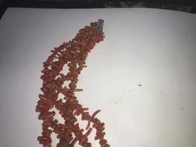 Victorian Coral 5 strand necklace Antique Jewellery 8