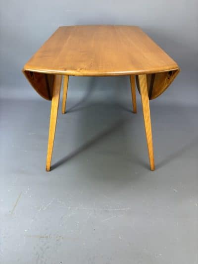 Mid Century Ercol Oval Drop Leaf Dining Table beech Antique Furniture 6