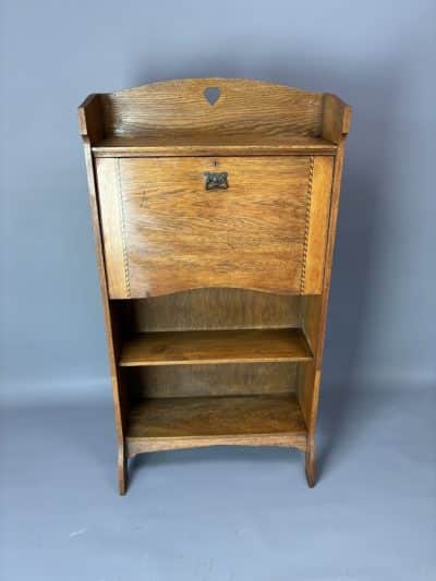 Arts & Crafts Oak Students Bureau Bookcase