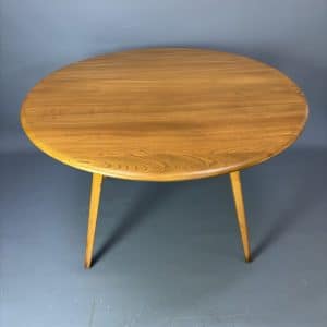 Mid Century Ercol Oval Drop Leaf Dining Table beech Antique Furniture