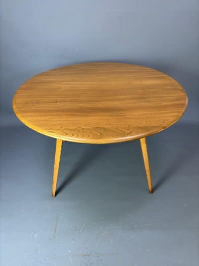 Mid Century Ercol Oval Drop Leaf Dining Table beech Antique Furniture 3