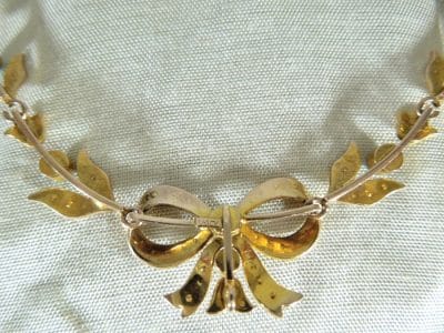 15ct Gold, Turquoise and Seed Pearl Necklace - Image 4