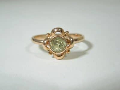 14ct Rose Gold and Yellow Diamond Ring Russian Gold Antique Jewellery 4