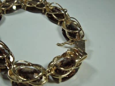 9ct Gold Smokey Quartz Bracelet smokey quartz Antique Jewellery 7