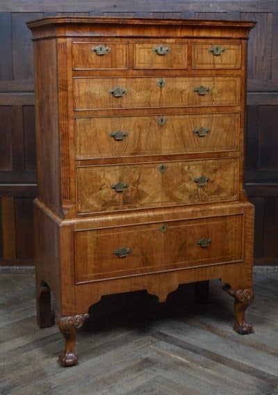 Georgian Walnut Chest On Stand SAI3179 Antique Draws 3