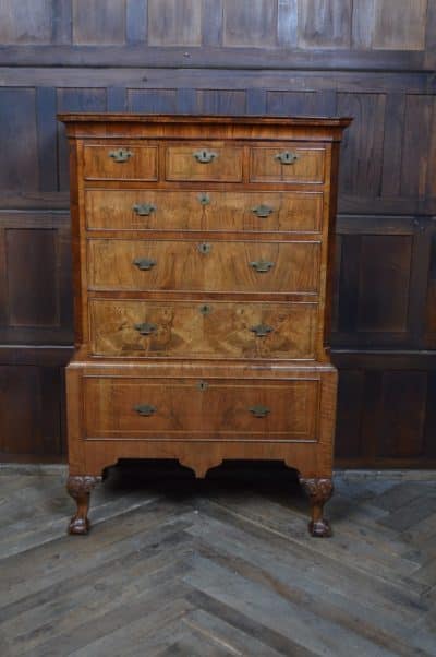 Georgian Walnut Chest On Stand SAI3179 Antique Draws 14