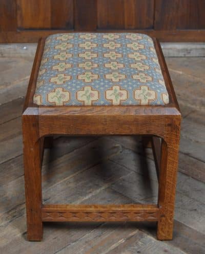 Arts And Crafts Oak Stool SAI3202 - Image 5