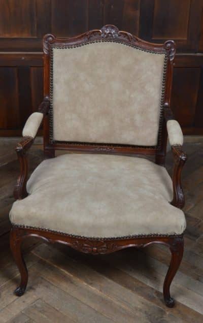 Pair Of Victorian French Walnut Armchairs SAI3185 Antique Chairs 5