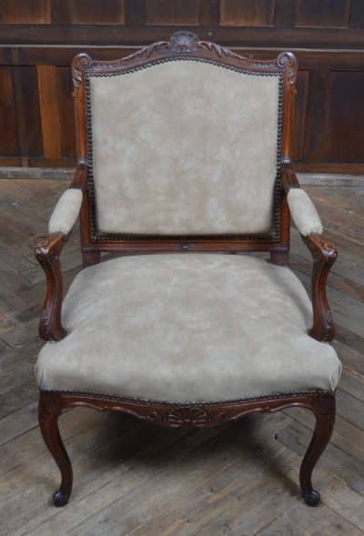 Pair Of Victorian French Walnut Armchairs SAI3185 Antique Chairs 7