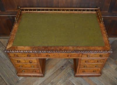 Victorian Oak Pedestal Writing Desk SAI3234 - Image 9
