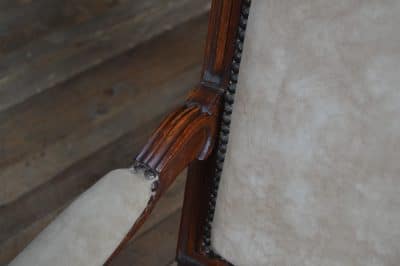 Pair Of Victorian French Walnut Armchairs SAI3185 Antique Chairs 11