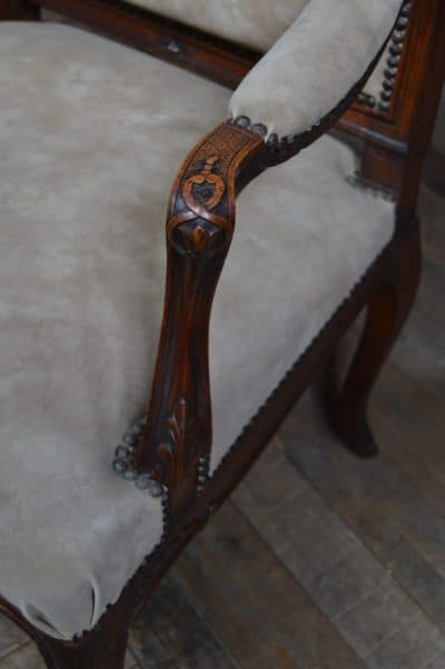 Pair Of Victorian French Walnut Armchairs SAI3185 - Image 10