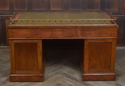 Victorian Oak Pedestal Writing Desk SAI3234 - Image 7