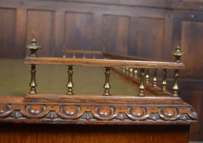 Victorian Oak Pedestal Writing Desk SAI3234 - Image 5
