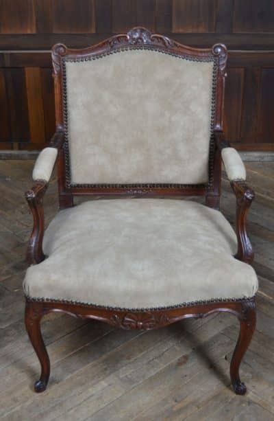 Pair Of Victorian French Walnut Armchairs SAI3185 Antique Chairs 24