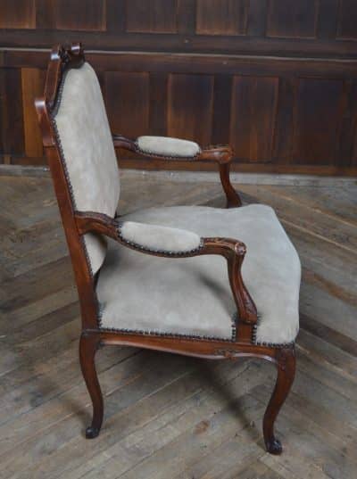 Pair Of Victorian French Walnut Armchairs SAI3185 Antique Chairs 23