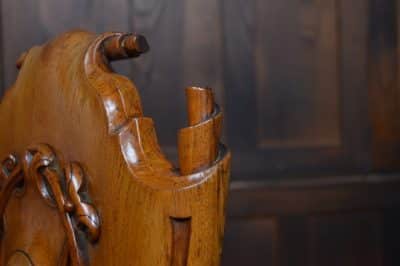 Pair Of Victorian Oak Hall Chairs SAI3213 - Image 6