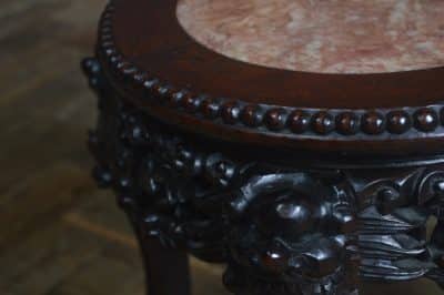 Chinese Marble Top Plant Stand SAI3240 - Image 4