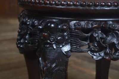 Chinese Marble Top Plant Stand SAI3240 - Image 3