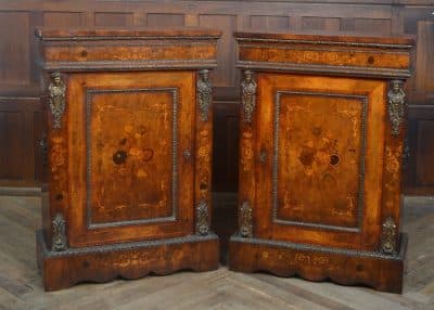 Pair Of Victorian Walnut Pier Cabinets SAI3224 Antique Cabinets 4