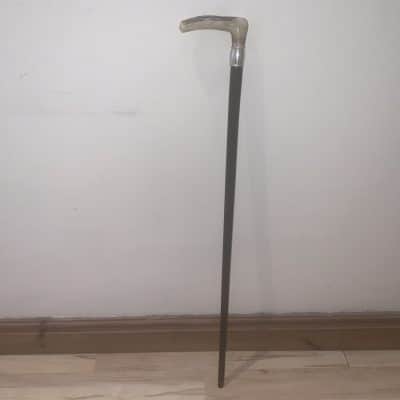 Gentleman’s horn handled walking stick sword stick - Image 7