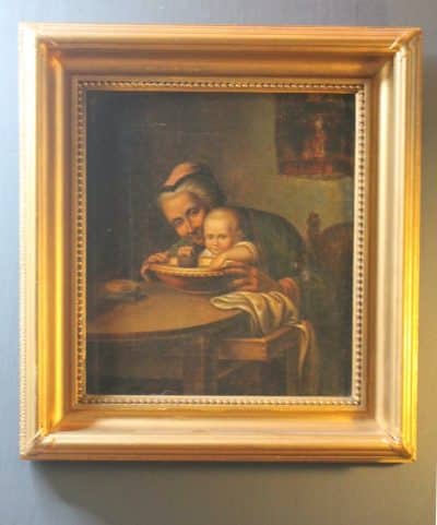 Fine Art 18th / 19th C Antique Oil Paintings Of Children Antique Art 6