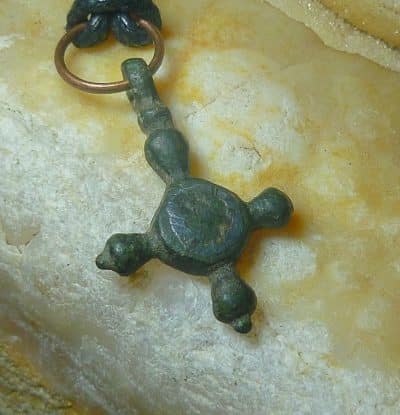 Crusader’ Silver Cross (5105) amber pendant Antique Collectibles 8