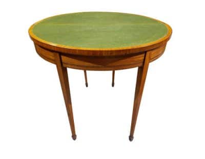 A Demi Lune Card Table - Image 2